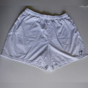 Gymshark Mens White 5" Athletic Shorts Large
